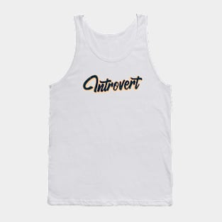 Vintage Introvert Typography Tank Top